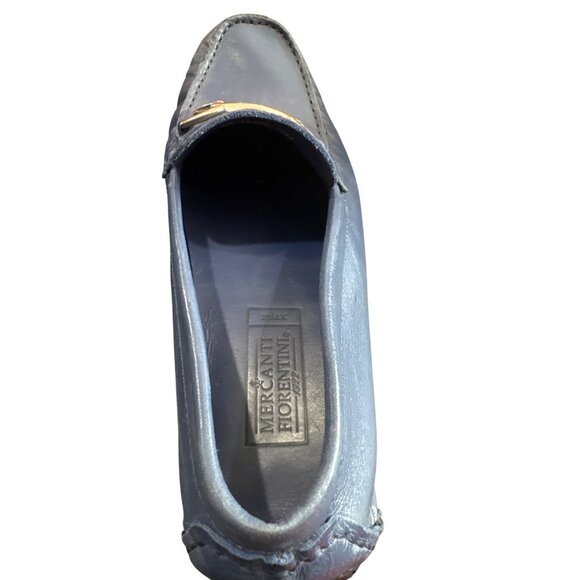 Mercanti Fiorentini Mens Blue Leather Slip-On Loafers Size 10M SKU8117 - Picture 14 of 15